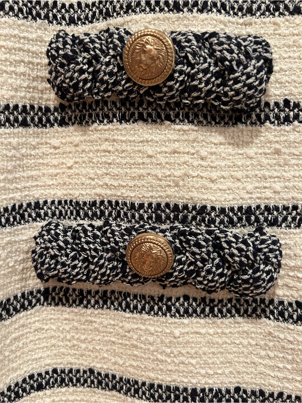 Tuckernuck Sleeveless Jackie Shift Navy and Cream Tweed - Picture 2 of 4